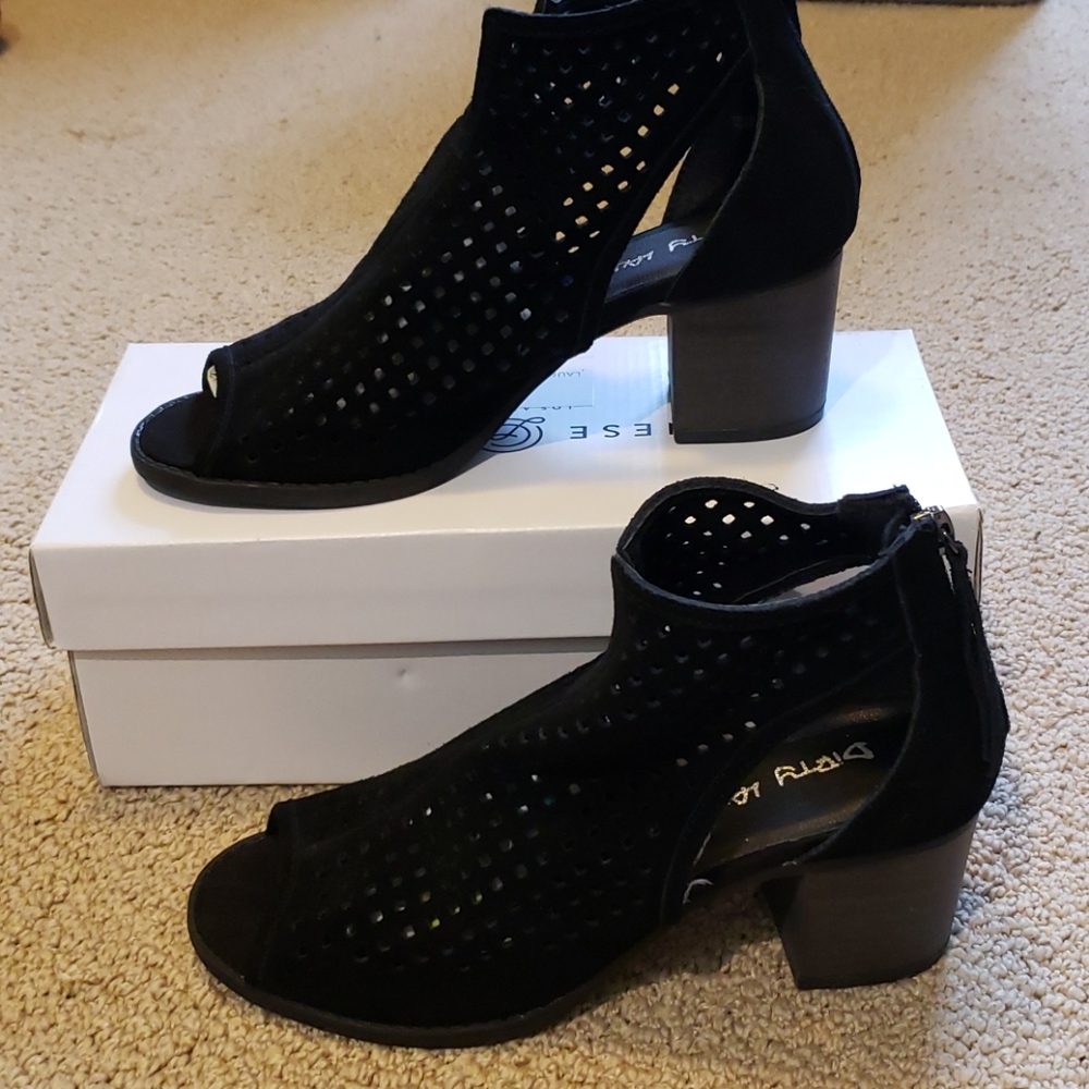 Open toe boots